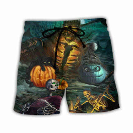 Halloween Skull Dark Scary - Beach Short - Owl Ohh - Owl Ohh