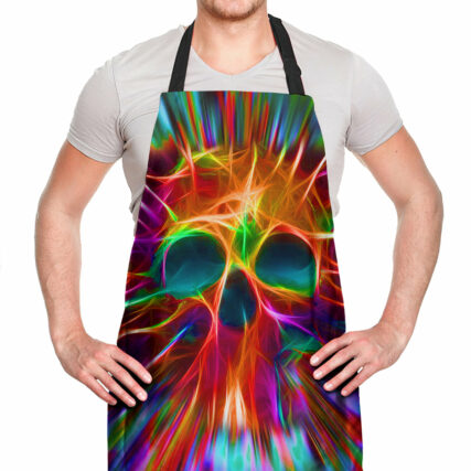 Skull Rainbow Color Love Cool Style - Adjustable Apron - Owl Ohh - Owl Ohh
