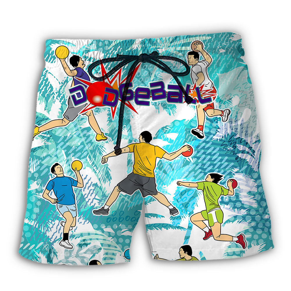 Dodgeball Ball Games Tropical Life - Beach Short - Owl Ohh - Owl Ohh