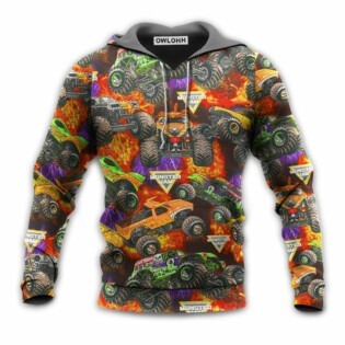 Truck Packed Monster Style Trucks - Hoodie - Owl Ohh - Owl Ohh