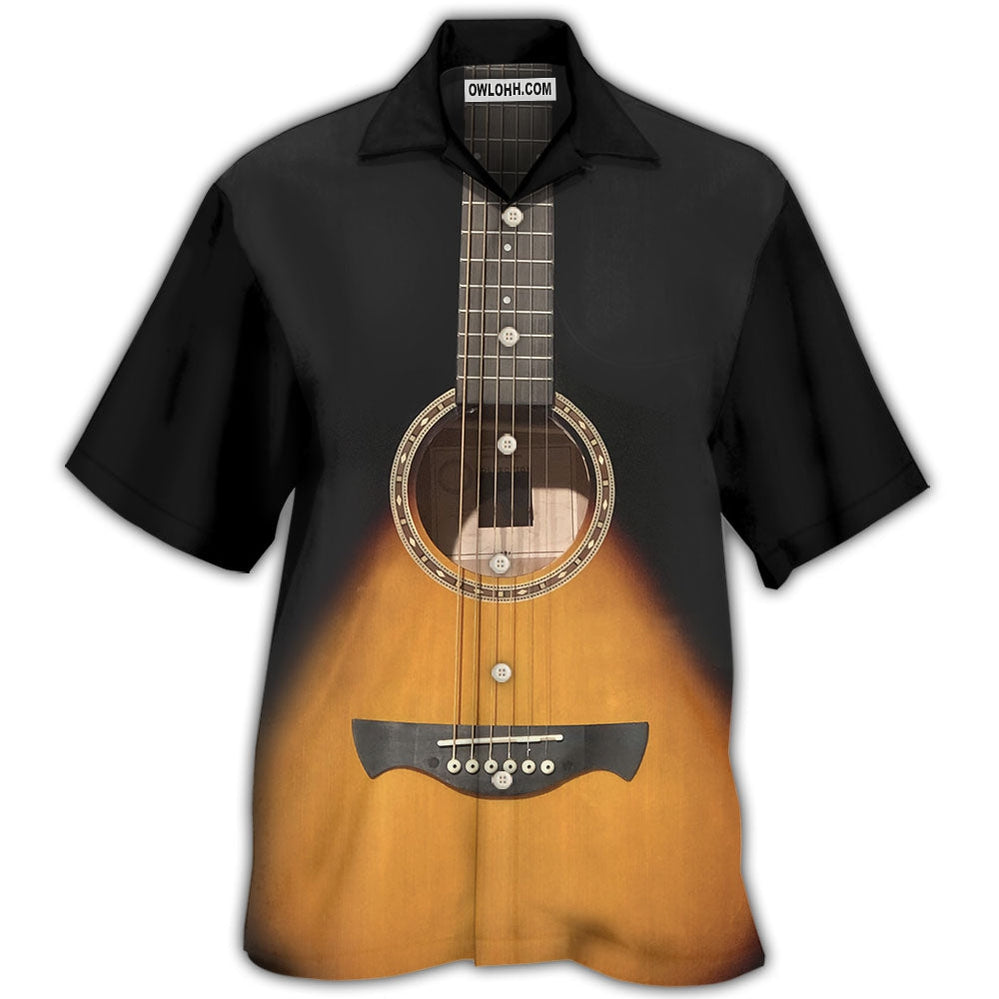 Guitar Wood Music Lover - Hawaiian Shirt - Owl Ohh - Owl Ohh