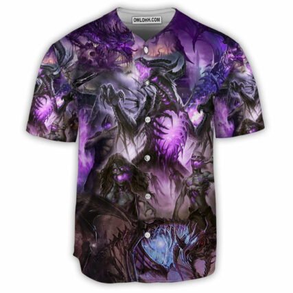 Skull Dragon Love Life Purple - Baseball Jersey - Owl Ohh - Owl Ohh
