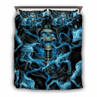 Skull Black Ground Thunder - Bedding Cover - Owl Ohh - Owl Ohh