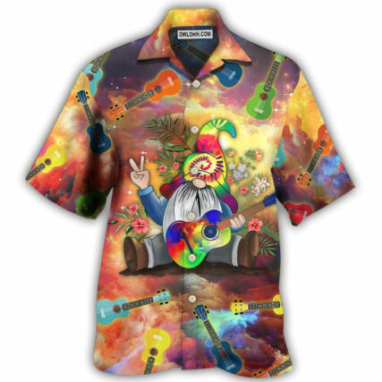 Hippie Ukulele Hippie Let It Be - Hawaiian Shirt - Owl Ohh - Owl Ohh