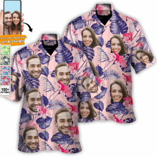 Couple Funny Tropical Style Custom Photo - Hawaiian Shirt - Personalized Photo Gifts for men and women, kids - Owl Ohh
