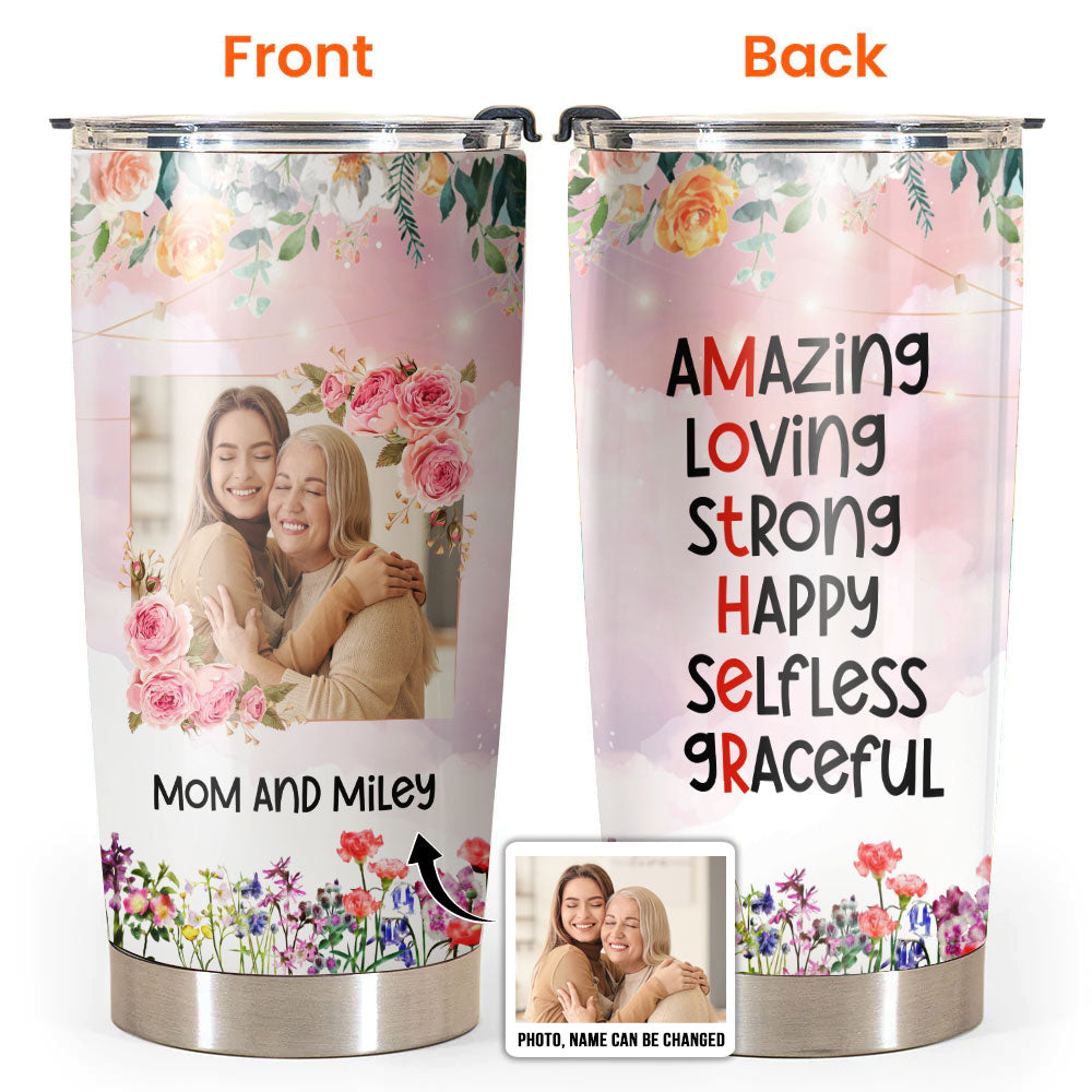 Mother's Day Happy Day We Love You Custom Photo Personalized - Tumbler - Personalized Photo Gifts - Owl Ohh