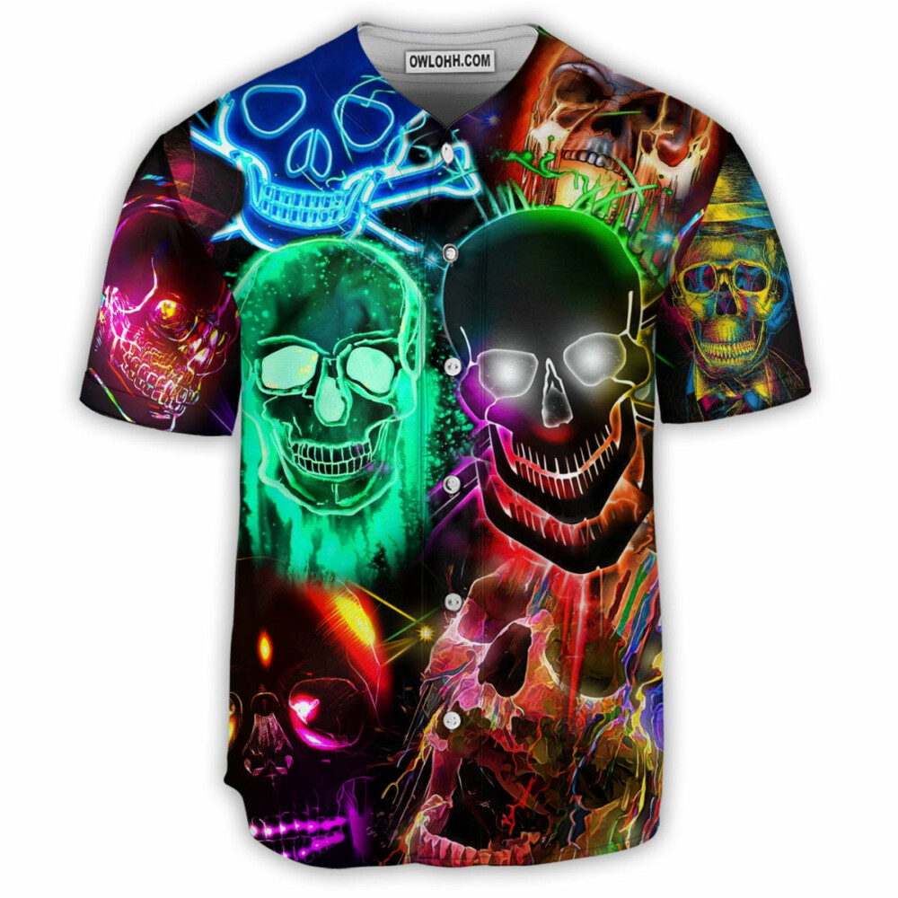 Skull Glowing - Baseball Jersey - Owl Ohh - Owl Ohh
