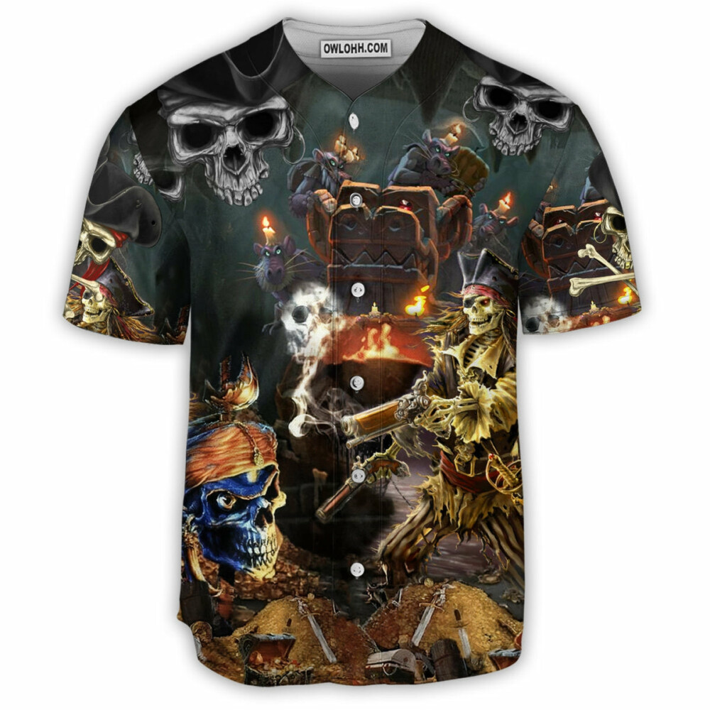 Skull Just A Chasing Booty Life - Baseball Jersey - Owl Ohh - Owl Ohh