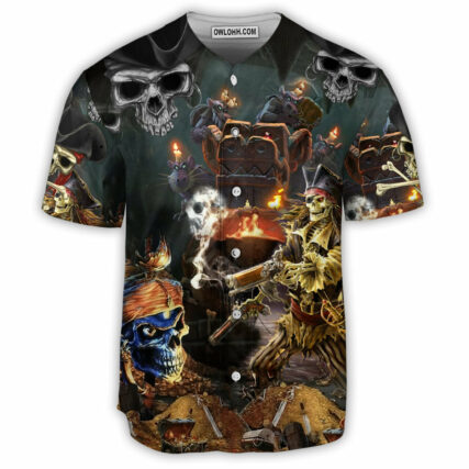 Skull Just A Chasing Booty Life - Baseball Jersey - Owl Ohh - Owl Ohh