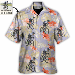 Cycling You Want Tropical Style Custom Photo - Hawaiian Shirt - Personalized Photo Gifts for men and women, kids - Owl Ohh