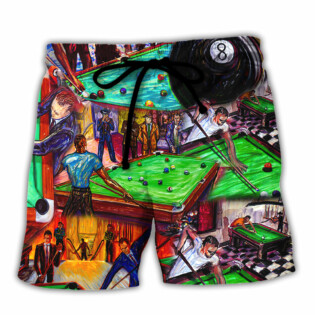 Billiard Rack Em Up I'm So Cool - Beach Short - Owl Ohh - Owl Ohh