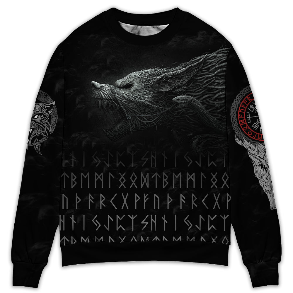 Viking Warrior Blood Black Style - Sweater - Ugly Christmas Sweater - Owl Ohh - Owl Ohh