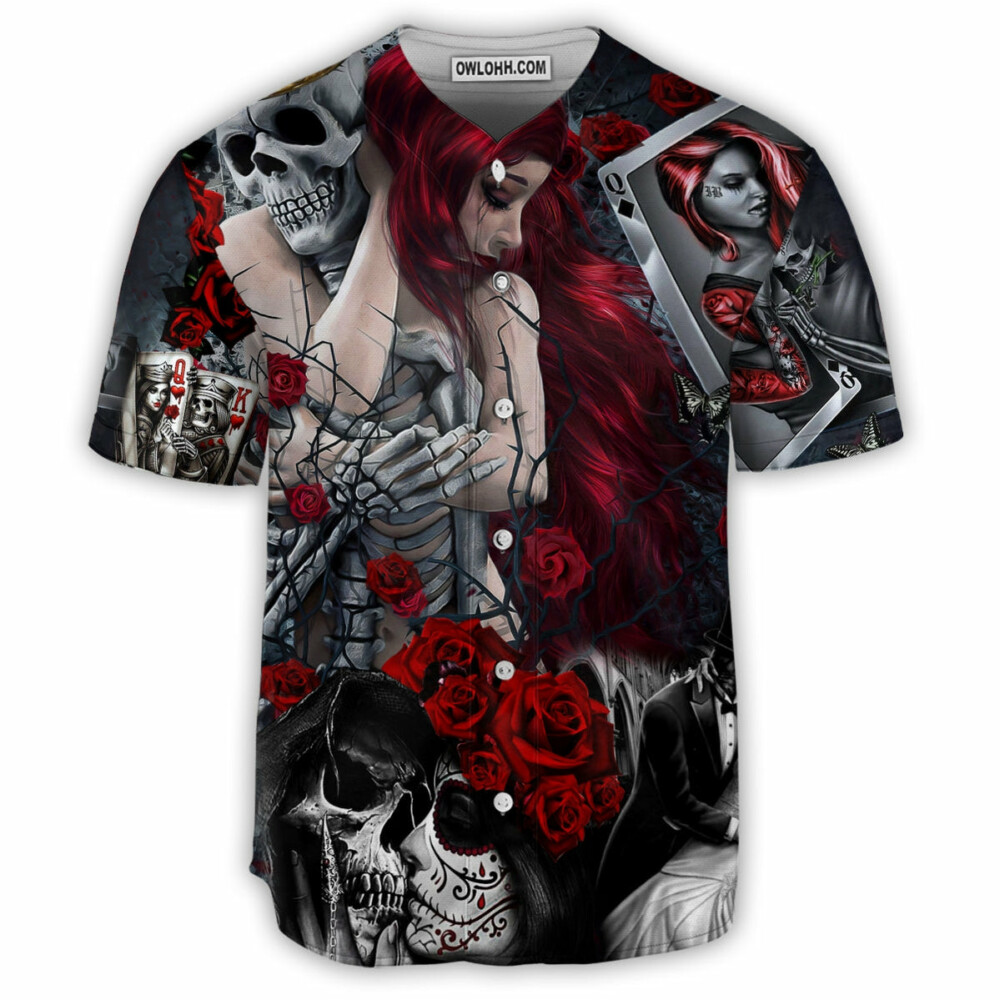 Skull Love Is Life - Baseball Jersey - Owl Ohh - Owl Ohh