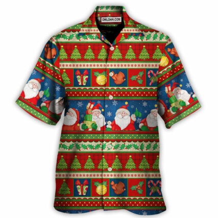 Christmas Santa Claus Happy Xmas - Hawaiian Shirt - Owl Ohh - Owl Ohh