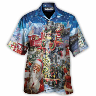 Christmas Santa's Express Train - Hawaiian Shirt - Owl Ohh - Owl Ohh
