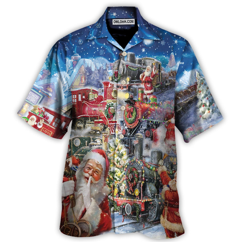 Christmas Santa's Express Train - Hawaiian Shirt - Owl Ohh - Owl Ohh