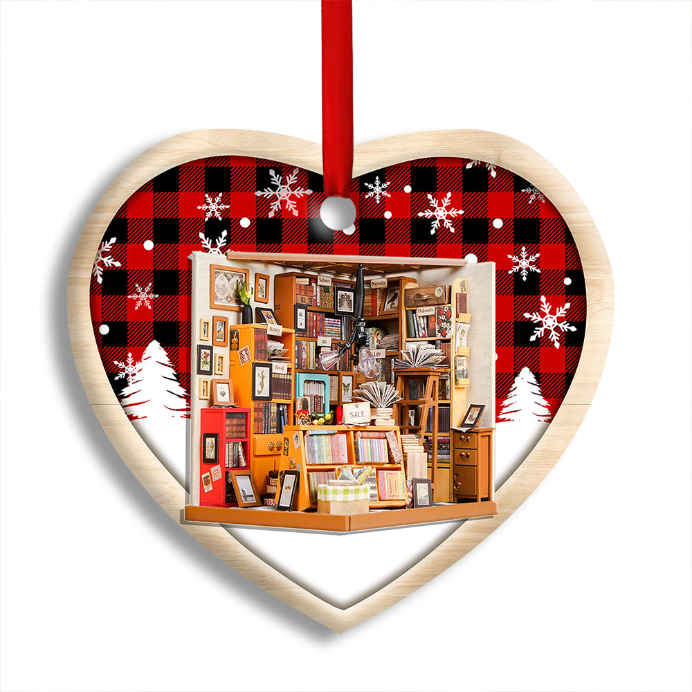 Bookstore Christmas A Book Is A Dream That You Hold In Your Hands - Heart Ornament - Owl Ohh - Owl Ohh