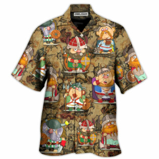Viking Funny Viking Map Art - Hawaiian Shirt - Owl Ohh - Owl Ohh
