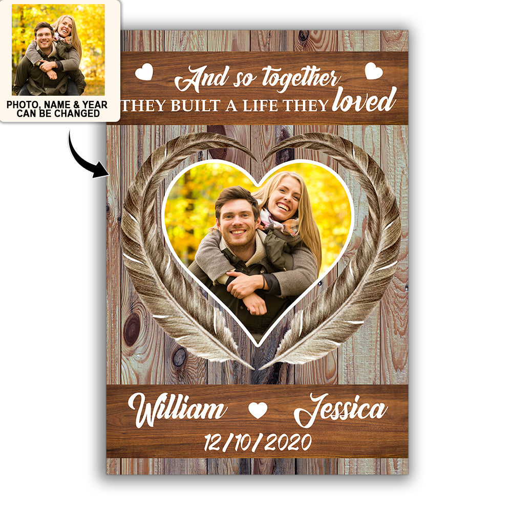 Couple And So Together They Loved Custom Photo Personalized - Vertical Poster - Personalized Photo Gifts - Owl Ohh