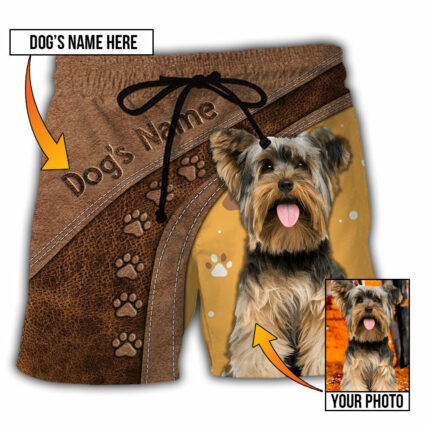 Dog Paw Various Style Custom Photo Personalized - Beach Short - Owl Ohh - Owl Ohh