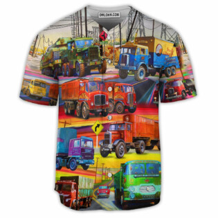 Truck Street Driver Life Is A Journey Enjoy The Ride - Baseball Jersey - Owl Ohh - Owl Ohh