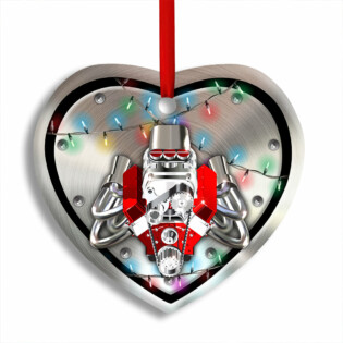 Hot Rod Christmas Metal And Light - Heart Ornament - Owl Ohh - Owl Ohh