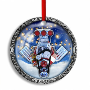 Hot Rod Christmas Snow Ball - Circle Ornament - Owl Ohh - Owl Ohh