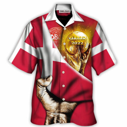 World Cup Qatar 2022 Denmark Will Be The Champion Flag Vintage - Hawaiian Shirt - Owl Ohh - Owl Ohh