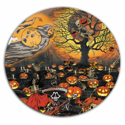 Skull Halloween Skull Darkness - Round Mat - Owl Ohh - Owl Ohh