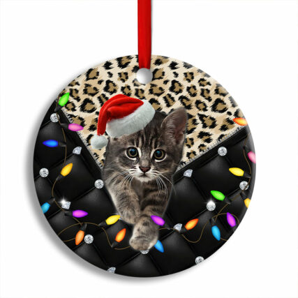 Christmas Cat Lover So Amazing Black Style - Circle Ornament - Owl Ohh - Owl Ohh