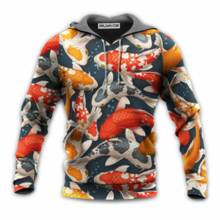Koi Fish Swimming Colorful Crap - Hoodie - Owl Ohh - Owl Ohh
