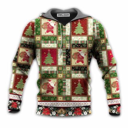 Christmas Santa And Fir-tree - Hoodie - Owl Ohh - Owl Ohh