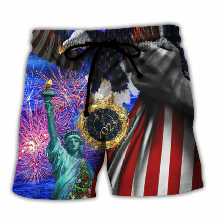 America New Year New America Merry Christmas 2023 - Beach Short - Owl Ohh - Owl Ohh