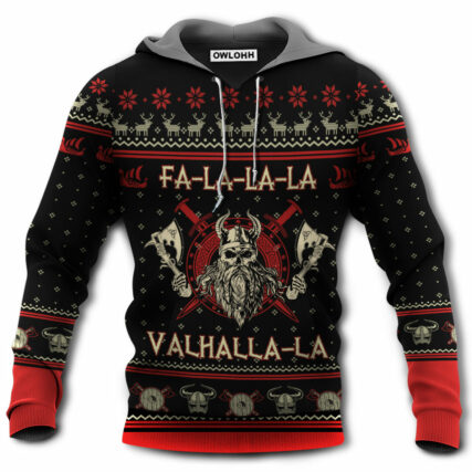 Viking Valhalla Black And Red With Hot Colors Style - Hoodie - Owl Ohh - Owl Ohh