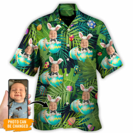 Easter This Is My Easter Shirt Style Tropical Happy Custom Photo - Hawaiian Shirt - Personalized Photo Gifts - Owl Ohh