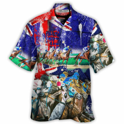 Australia Horse Racing Lover - Hawaiian Shirt - Owl Ohh - Owl Ohh