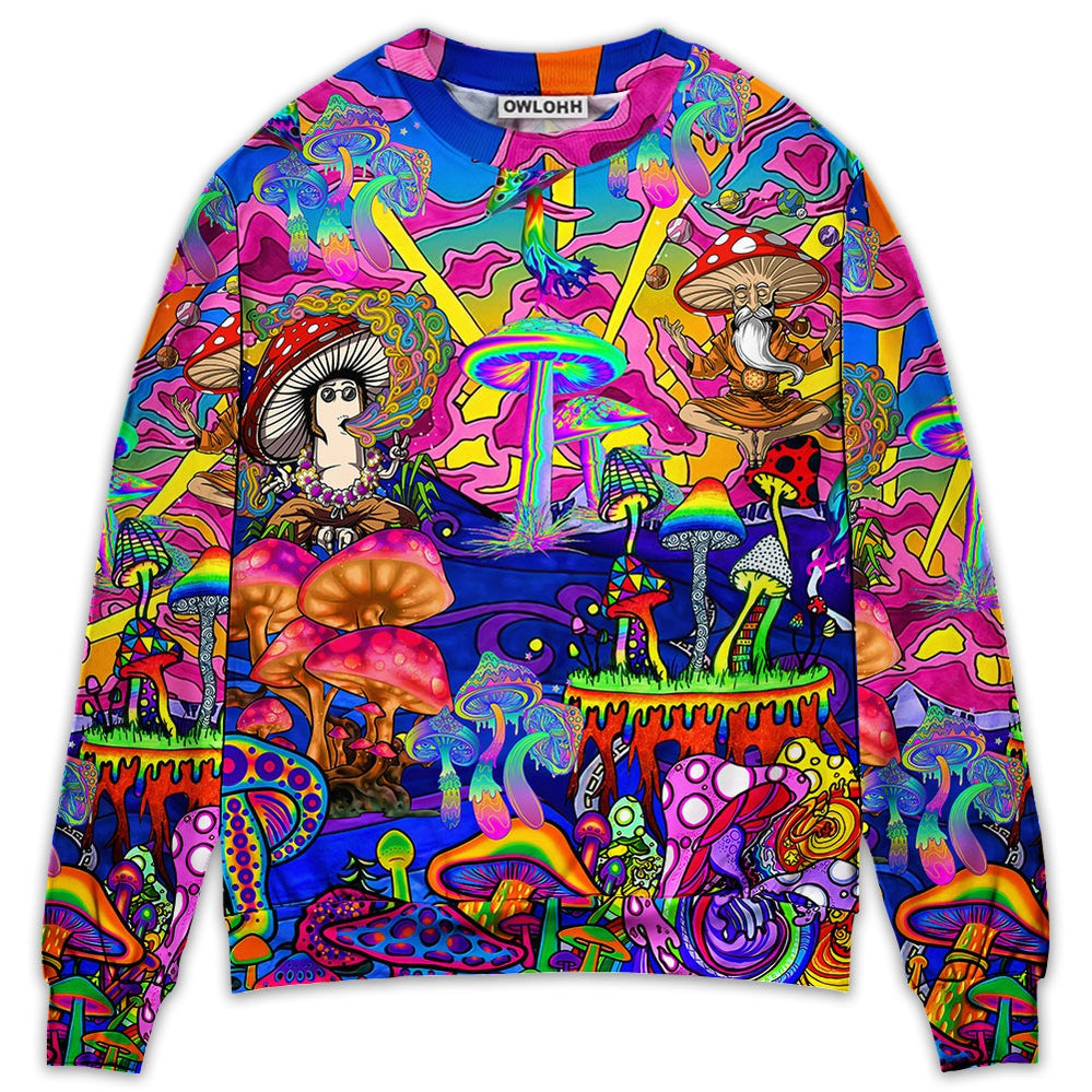 Hippie Magic Trippy Mushroom Awesome - Sweater - Ugly Christmas Sweaters - Owl Ohh - Owl Ohh