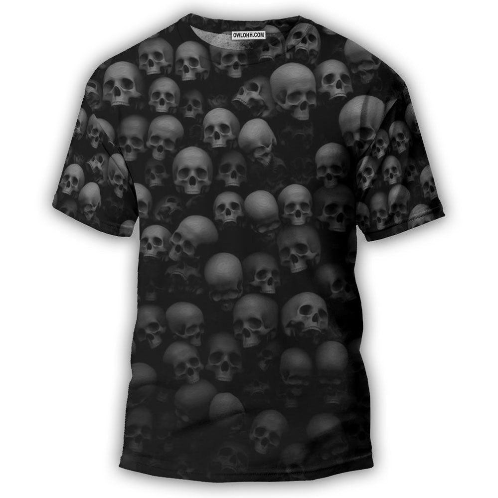 Skull Let Them Go To Hell - Round Neck T-shirt - Owl Ohh - Owl Ohh