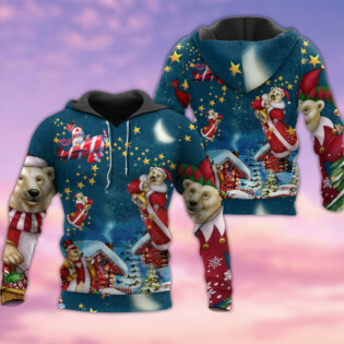 Christmas Bear Santa So Much Bright - Hoodie - Owl Ohh - Owl Ohh