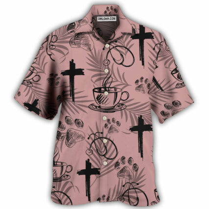 Coffee Jesus Dog Coffee Health - Hawaiian Shirt - Owl Ohh - Owl Ohh