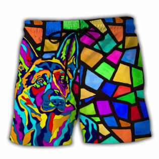 German Shepherd Cool Dog Various Style - Beach Short - Owl Ohh - Owl Ohh