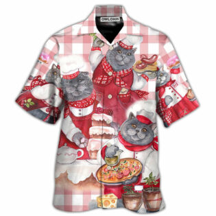 Chef Cute Black Cat Cooking - Hawaiian Shirt - Owl Ohh - Owl Ohh