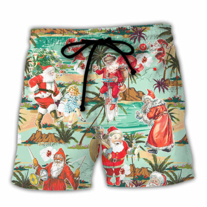 Christmas Santa Vacation Beach Joyful - Beach Short - Owl Ohh - Owl Ohh
