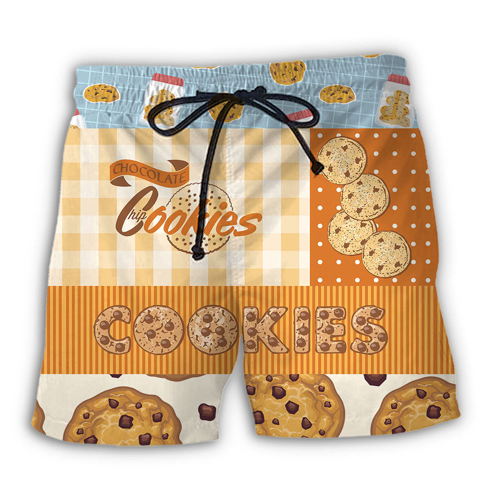 Baking Who Loves Baking Chocolate Chip Cookie - Beach Short - Owl Ohh - Owl Ohh