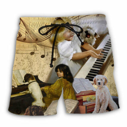 Piano I Like Piano And Dogs - Beach Short - Owl Ohh - Owl Ohh