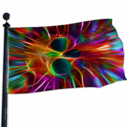 Skull Rainbow Color Love Cool Style - House Flag - Owl Ohh - Owl Ohh