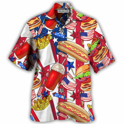 Food Independence Day Star America - Hawaiian Shirt - Owl Ohh - Owl Ohh