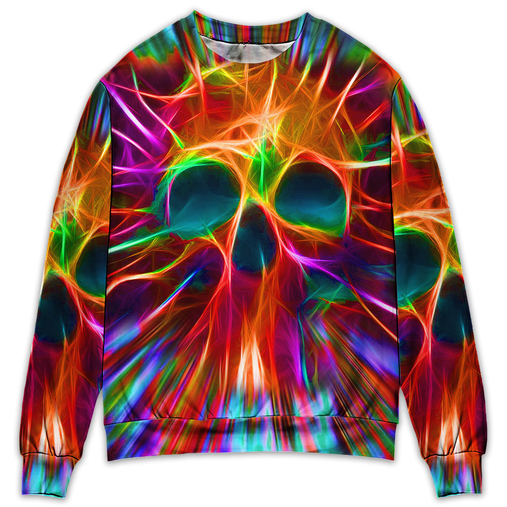 Skull Rainbow Color Love Cool Style - Sweater - Ugly Christmas Sweaters - Owl Ohh - Owl Ohh