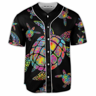 Hippie Turtle Art Undersea - Baseball Jersey - Owl Ohh - Owl Ohh