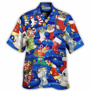 Socks Christmas Tree Merry Xmas Seasons Of Joy - Hawaiian Shirt - Owl Ohh - Owl Ohh